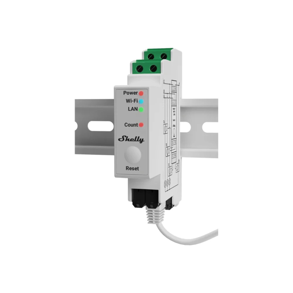 Compteur triphasé intelligent Shelly Pro 3EM avec tores de mesure (x3)
