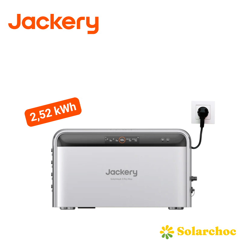 Pack Batterie Plug and Play 2,52 kWh JACKERY SolarVault 3 Pro Max