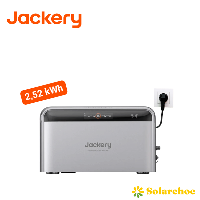 Pack Batterie Plug and Play 2,52 kWh JACKERY SolarVault 3 Pro Max AC