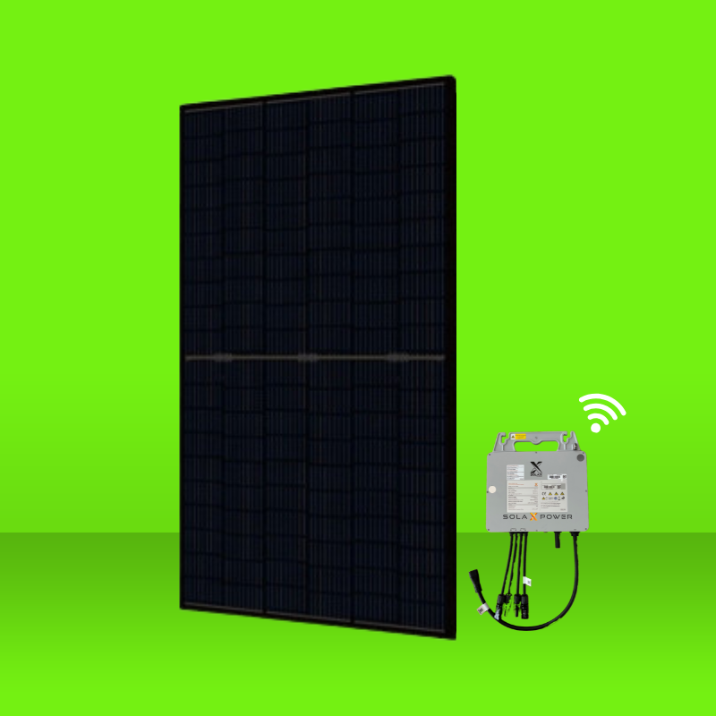 Kit solaire Plug&Play 1030W 2 panneaux DMEGC 515W + 1 micro onduleur 1000W Wifi intégré X1 Autoconsommation Jasmin