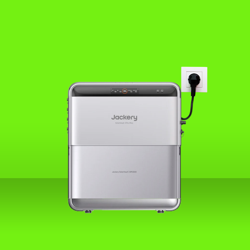 Pack 5,04 kWh Batterie Plug and Play JACKERY SolarVault 3 Pro Max + Batterie solaire additionnelle 2,52 kWh