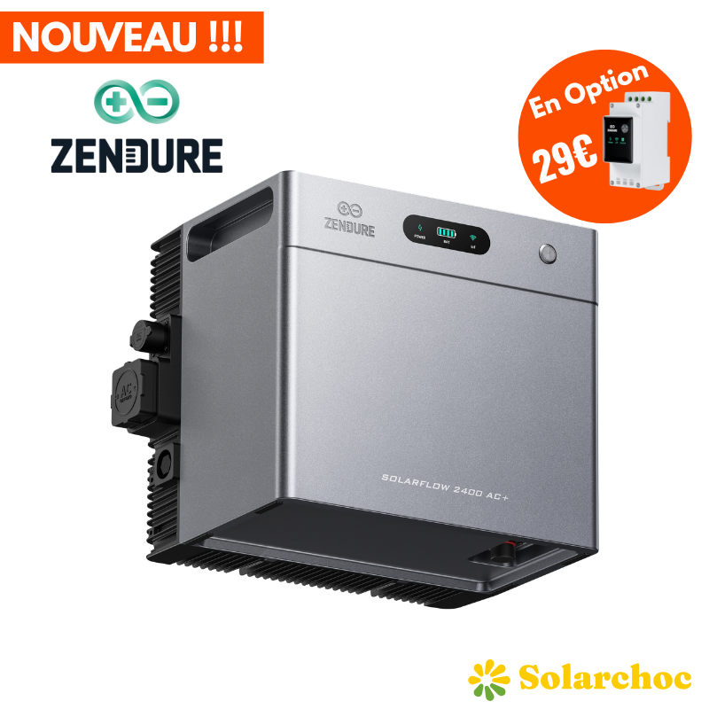 Pack SolarFlow 2400 AC+ ZENDURE avec batterie 2,4 kWh intégrée